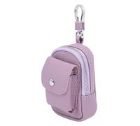 TARSHYRY Mini Leather Backpack Keychain Purse Portable Shoulder Bag Hanging Purse Small Storage Bag for Women Men Travel Accessories Genuine Leather 11x8x3 5cm (Purple)