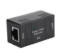 TARSHYRY Mini POE Combiner Separator Universal RJ45 Connector AP Network Bridge POE Injector Power Ethernet Adapter (Black)
