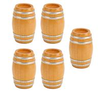 TARSHYRY, Mini Things Wood with Simulation Vintage 1:12 Dollhouse Wine Model 5pcs Miniature Wooden Beer for Dollhouse Accessories