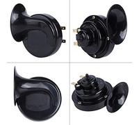 TARSHYRY Motorcycle Electric Snail Horn Loud 110dB Voice Speaker for Universal Fit Easy Install 12V DC, 2 X Install Iron Plate, 1 X Screw