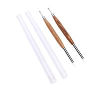 TARSHYRY Nail Sculpture Pen Professional Dual Tipped Silicone Metal Nail Art Brushes for 3D Sculpting Fine Line Detailing Perfect for Salon Home DIY Manicure Wood Handle Set of 2 (2 Pcs)