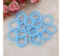 TARSHYRY Pacifier Holder, 20pcs Pacifier Clip Mam Pacifier Clip Safe O Rings Dummy Pacifier Chain Clips Adapter for Baby Pacifier (Blue)