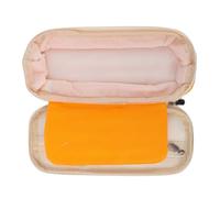 TARSHYRY Pencil Case, Large Capacity Expandable Canvas Organizer Holds 90 Pens with Adjustable Space for School Supplies Cosmetics Office Essentials (Yellow)