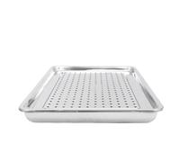 TARSHYRY Pet Cooling Tray Stainless Steel Breathable Holes Heat Dissipation Ice Box for Dogs Cats Large Size 60x40cm Durable Rustproof Summer Essential