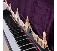 TARSHYRY Piano Cover, Upright Piano Cover 11.8 * 11.8 * 1 in Flannelette Half Covered Anti Dust Protective Grand for 88 Keys Upright (Purple)