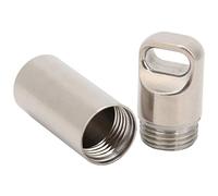 TARSHYRY Pill Holder Keychain, Key Chain Pill Container Keychain Holder with High Hardness Portable Alloy for Outdoor (L)
