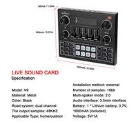 TARSHYRY Podcast Equipment Bundle, Dj Mixer Sound Board Live Sound Card Multifunctional Live Card Computers Mobilephone (black and gold)
