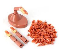TARSHYRY Practice Hand For Acrylic Nails, Nail Hand Art Training Finger Bendable Joints Brown Base Practice False with Brown Base