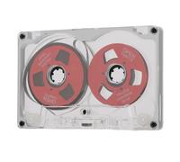 TARSHYRY Reel to Reel Blank Sound Cassette Tape 55 Minute Blank Cassette Tape for Music Recording with Clear Case and Recording Paper Type I Ferric Tape (Silver Frame Red Plate)