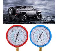 TARSHYRY Refrigerant Recovery Gauge Set for R410A R134A R22 Systems with Pressure Reading for Auto AC Evacuation and Charging, Blue Red Hose