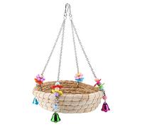 TARSHYRY Safe Straw Bird Toy Swing Durable Hanging on Birdcage Colorful 21.5cm for Parrots Birds Cage Accessories