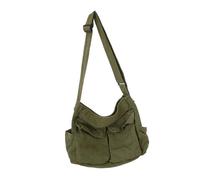 TARSHYRY Shoulder Bag, Over The Shoulder Bags For Men White Canvas Single Crossbody With Crossbody Handbag Messenger For Student Class Street Large Literary Casual (Green)