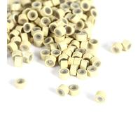 TARSHYRY Silicone Lined Hair Extension Link Rings Beads Loops 3X5mm 12 Types Sizes Variations (200pcs)