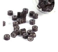 TARSHYRY Silicone Lined Hair Extension Link Rings Beads Loops 3X5mm 12 Types Sizes Variations (500pcs)