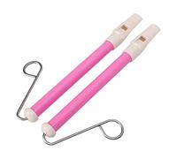 TARSHYRY Slide Whistle Safe and Simple to Play for Children Musical Instrument, ABS Metal Lovely Color, 2Pcs for Early Music Enlightenment (Pink)