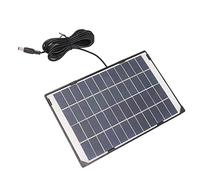TARSHYRY Solar Panel, 6w 12v Polycrystalline Silicon Solar Panels with 8.3x5.3in Size for Dc5521 Camera Outdoor Home Lighting Charger Fast Charging Cable