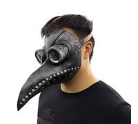 TARSHYRY Steampunk Plague Doctor Mask with Long Beak Design for Halloween Costume and Cosplay Party Props (b)
