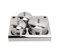 TARSHYRY Sturdy Stainless Steel Nail Art Equipment Cup with Lids for Mixing Nail Polish or Glitter At Salon or Home