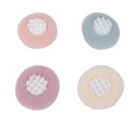 TARSHYRY Sunflower Bath Sponge, 2 in 1 Mesh and Sponge Core with Suction Cup, Gentle Exfoliating Shower Ball for Men and Women (4pc Set)