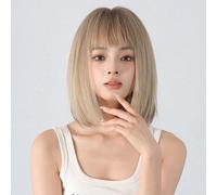 TARSHYRY Synthetic Womens Straight Wig Shoulder Length Inward Layers Bangs Trendy Ladies Hair Wig Party Daily Use (LC1052-3)