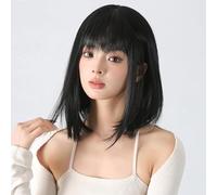 TARSHYRY Synthetic Womens Straight Wig Shoulder Length Inward Layers Bangs Trendy Ladies Hair Wig Party Daily Use (LC1052-1)