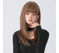 TARSHYRY Synthetic Womens Straight Wig Shoulder Length Inward Layers Bangs Trendy Ladies Hair Wig Party Daily Use (LC1055-2)