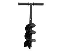 TARSHYRY T Shaped Manual Hole Digger Drill Bit, Hand Operated Auger Planting Tool with Rubber Handle for Better Grip, Suitable for Planting Bulbs Flowers Trees Shrubs Beach Umbrella