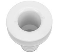 TARSHYRY Thru Hull Fitting, Thru Hull Hose Connection 1-1/2in Fitting Straight ABS Hose Connector Accessory Connector for Boats Marines (White)