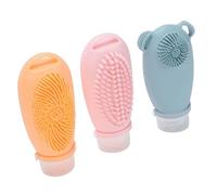 TARSHYRY Travel Bottles for Toiletries Soft Squeezable Silicone Proof Toiletry Bottles for Shampoo Conditioner Lotion 100ml 3pcs Air Travel Gym (3pcs)