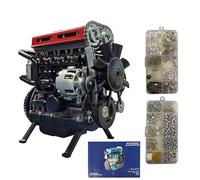 TARSHYRY Turbocharged 4 Cylinder Engine Model Kit Casting, Educational STEM Toy for Kids Adults, Metal Material, 300+ Parts, Assembly Time 5+ Hours