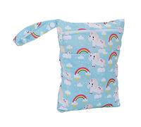 TARSHYRY Wet Dry Bags for Diaper Bag, Baby Wet Dry Double Zippers Portable Washable Travel Diaper Nappy Storage Small for Travel Beach Pool Gym (#3)