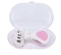 TARSHYRY Women Travel Shaving Kit, 6 Layer Stainless Steel Cutters with Foldable Non Slip Handle and Wide Rotating Head, for Smooth Hair Removal on Ankles Knees Underarms (Pink)