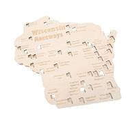 TARSHYRY Wooden Wisconsin State Shape Raceways Road Map Board Engraved Wall Art for Home Decor with 2 Hanging Holes Made of Beech Wood