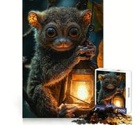 Tarsier Holding Lantern 1000 Piece Jigsaw Puzzles for Adults Jigsaw Mental Toy Soothing Fun Premium Cut Birthday Gift (50x75cm)