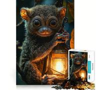 Tarsier Holding Lantern 1000 Piece Jigsaw Puzzles for Adults Jigsaw Mental Toy Soothing Fun Premium Cut Birthday Gift (50x75cm)