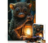 Tarsier Holding Lantern 1000 Piece Jigsaws for Adults Puzzle Intellect Toy Relaxing Fun Quality Cut Fine Art Piece (38x26cm)