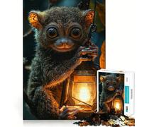 Tarsier Holding Lantern Jigsaw Puzzles 1000 Piece for Teenagers Improve Memory Relaxing Fun Sharp Edge Unique Gift (38x52cm)