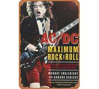 TarSign AC/DC Maximum Rock and Roll Vintage Tin Sign Logo 12 8 inches Advertising Eye-Catching Wall Decoration