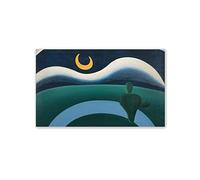 Tarsila do Amaral Famous Paintings Print on Canvas. (The moon) Abstract Art Posters and Prints.Reproduction on Canvas Wall Art for Home Decor Picture 25x40cm(10x16in) Frameless