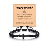 Tarsus Birthday Gifts for Men Teens, You are God's Gift to The World, 16th 18th 21st Birthday Cross Bracelet for Son Grandson Brother, average, Stone, no gemstone