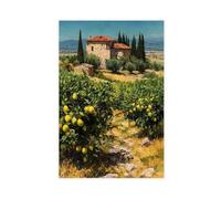 Tarsus Lemon Grove Poster, Turkish Ottoman Farm Canvas Poster Bedroom Decor Landscape Office Room Decor Gift 24x36inch(60x90cm)