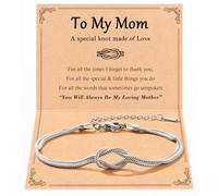 Tarsus Love Knot Mom Bracelet, Mom Birthday Mothers Day Christmas Jewelry Gifts for Mother Women, average, Stainless Steel, no gemstone