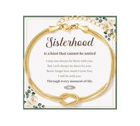Tarsus Love Knot Sister Bracelet, Sister Birthday Mothers Day Christmas Jewelry Gifts for Sisters Women, average, Stainless Steel, no gemstone