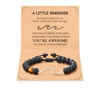 Tarsus Wave Bracelet for Women Men, Through The Waves of Life, Inspirational You're Awesome Gifts Appreciation Christmas Birthday Gifts for Her Sister Best Friend Daughter Coworker..., average, no