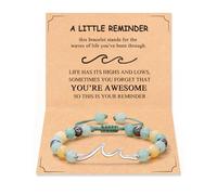 Tarsus Wave Bracelet for Women Men, Through The Waves of Life, Inspirational You're Awesome Gifts Appreciation Christmas Birthday Gifts for Her Sister Best Friend Daughter Coworker..., average, no