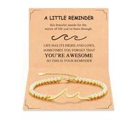 Tarsus Wave Bracelet for Women Men, Through The Waves of Life, Inspirational You're Awesome Gifts Appreciation Christmas Birthday Gifts for Her Sister Best Friend Daughter Coworker..., average, no