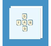 t'art designs - Fab Dad Scrabble - Birthday, Appreciation Card