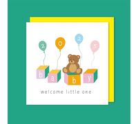 t'art designs - New Baby 2025 Welcome Little One Card Design with bright yellow envelope