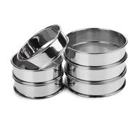 Tart Ring, 6 Pcs Double Volume Easy Demoulding Crumpet Rings DIY Stainless Steel Muffin Rings for Frying Fried Eggs Pancakes Mcmuffin Omelettes Crumpets (10CM)