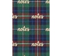 Tartan Aesthetic Notebook: 120 Page Cream Lined Journal | 6 x 9 Inch Gloss Cover with traditional Tartan Design